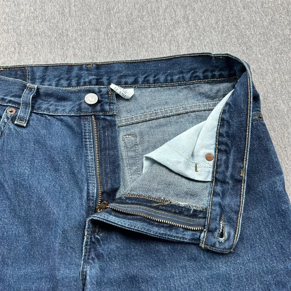 Levis 515‎ Boot Cut Low Rise Jeans Womens 12 Petite (32x27) Blue Denim Pants USA